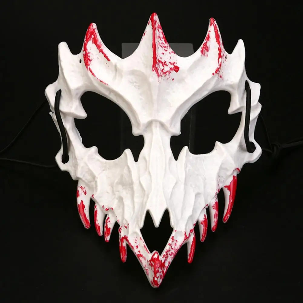 Look Costume Mask Eye-catching Mask Halloween Costume Props Half Face Skeleton Blood Mask with Elastic Straps for Cosplay