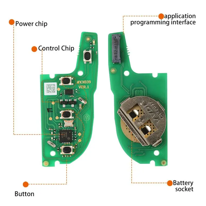 Superior-4 Buttons Knife Type For VVDI MINI Key Tool XEKF20EN Universal Super Remote 1Pcs Wire Remote Key Global Version