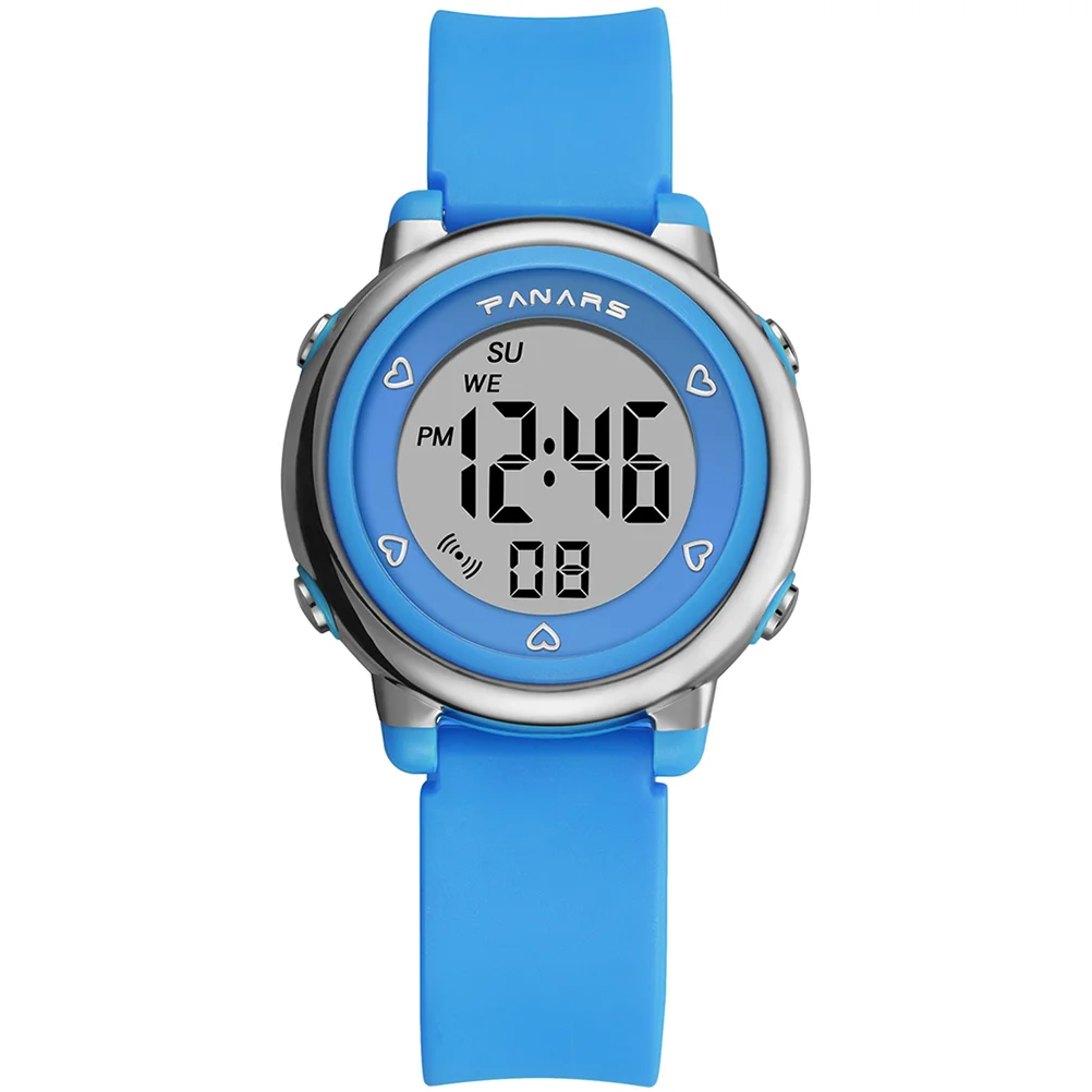 1pc Student Electronic Watch Multi-function LED Luminous Waterproof Children Kids Watch (Blue) Watch for Students