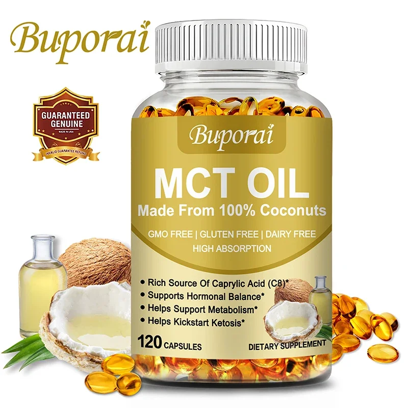 MCT Oil - Fatty Acid Fuel for Body, Brain, Appetite Control, Energy, Easy Digestion for Men & Women