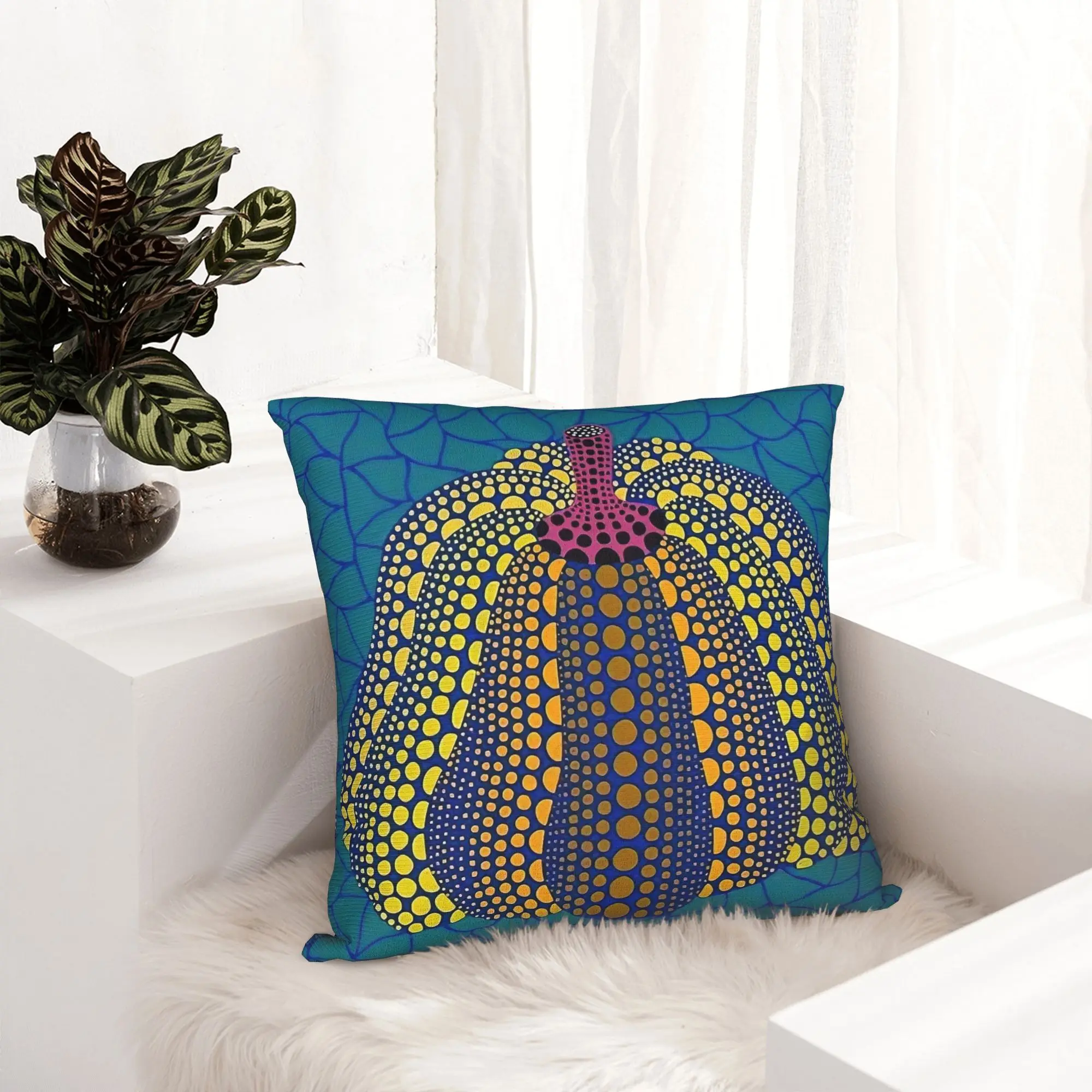 Yayoi K-Kusama Pumpkin Iconic Pillowcase Soft Cushion Cover Decorations Minimalist Throw Pillow Case Cover Home Wholesale 40X40
