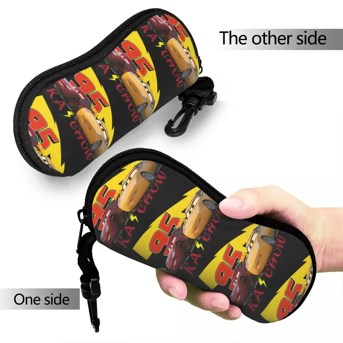 Lightning Mcqueen Race Glasses Case Student Zipper Glasses Protector Protector Glasses Box