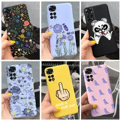 For Xiaomi Redmi Note 11 Pro Case Popular Flower Dinosaur Protective Cover For Xiaomi Redmi Note 11 11S Fundas Poco M4 Pro Coque