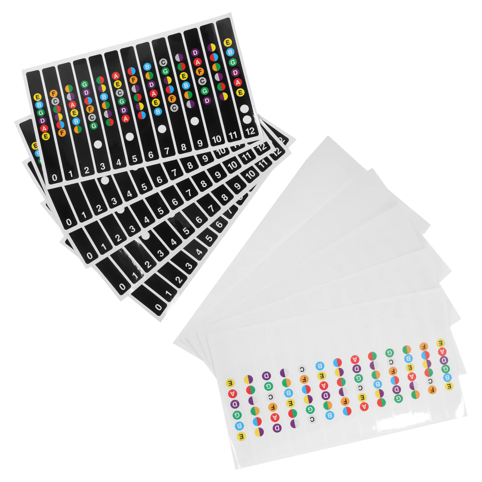 

10pcs Guitar Fretboard Stickers Premium Note Decals Easy Peel No Residue Long Lasting Learning Tool For Beginners Fretboard