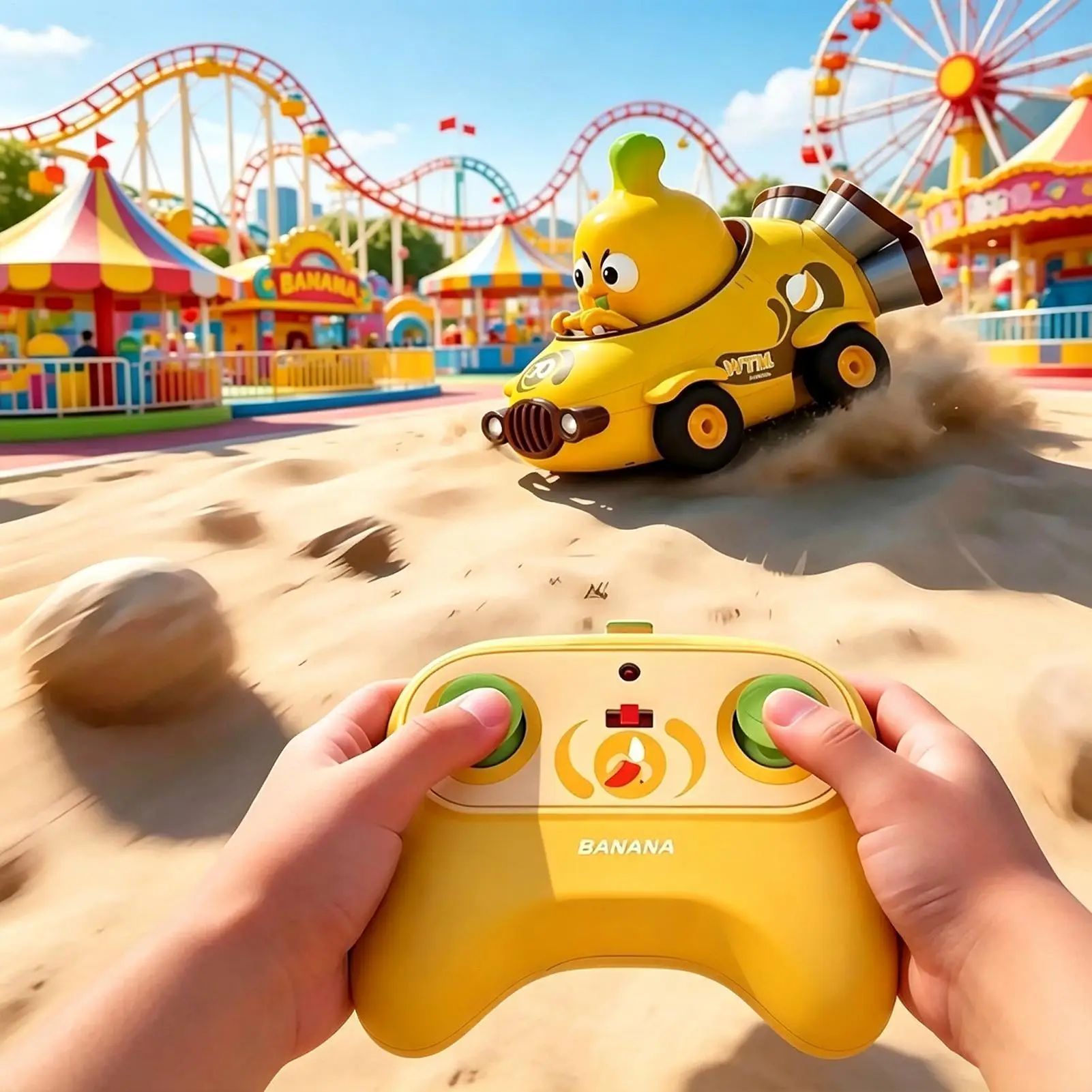 Car Control Remote Fruit Shape 360 Rotation Vehicle Toys With Light Vehicle Model Toy For Boys Girls Preschoolers Home Apartment