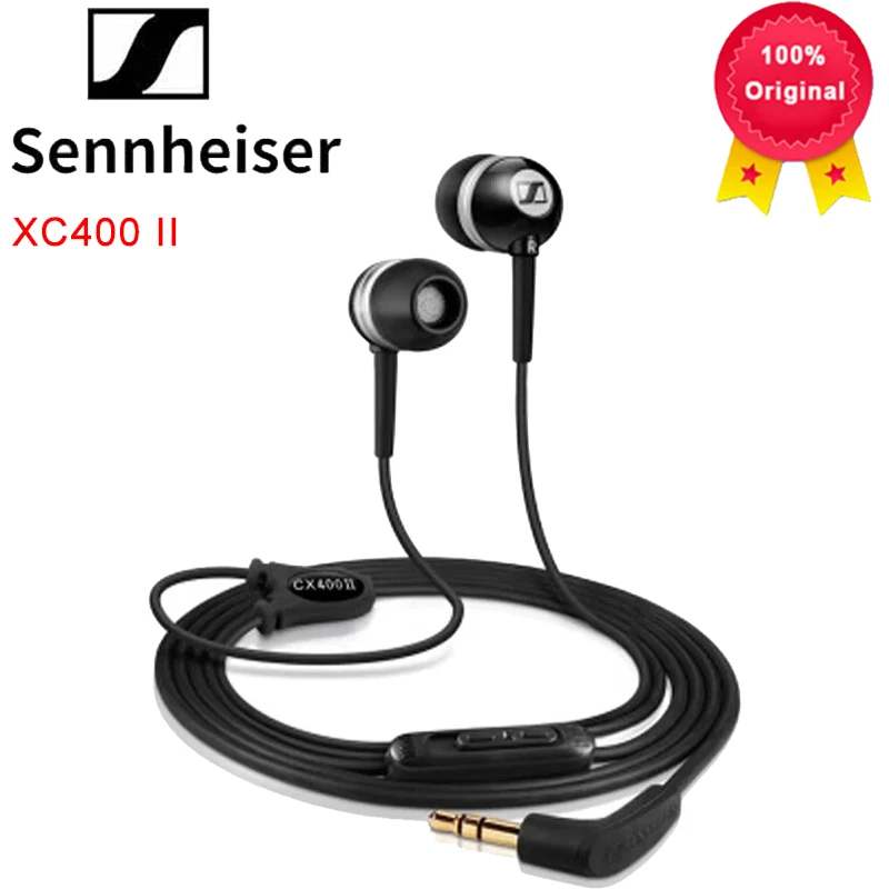 Sennheiser CX400II 3.5mm Wired Stereo Earphones Bass Headset Sport Earbuds Precision HIFI Headphone for iPhone/Samsung/XiaoMi