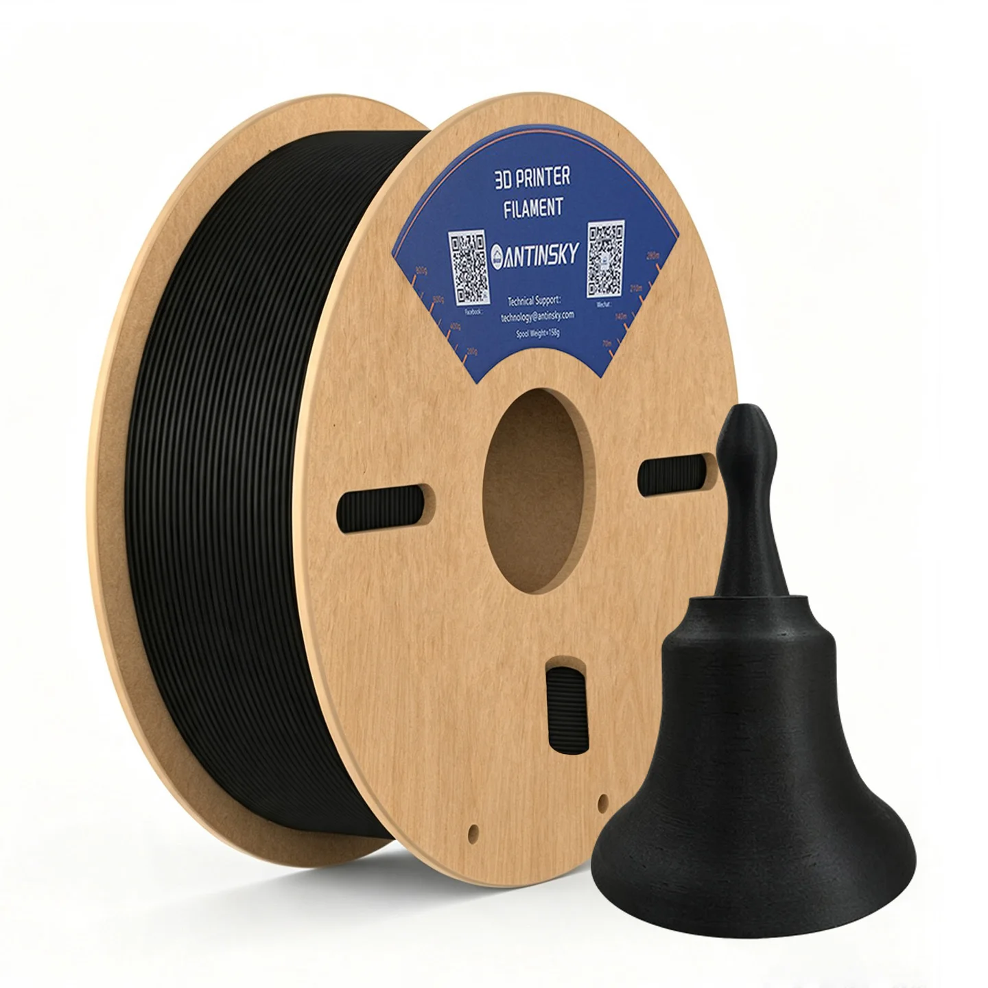 ANTINSKY PPS‑CF High Strength Filament 1.75mm 0.5KG Carbon Fiber Reinforced Polyphenylene Sulfide High Temp Flame Retardant