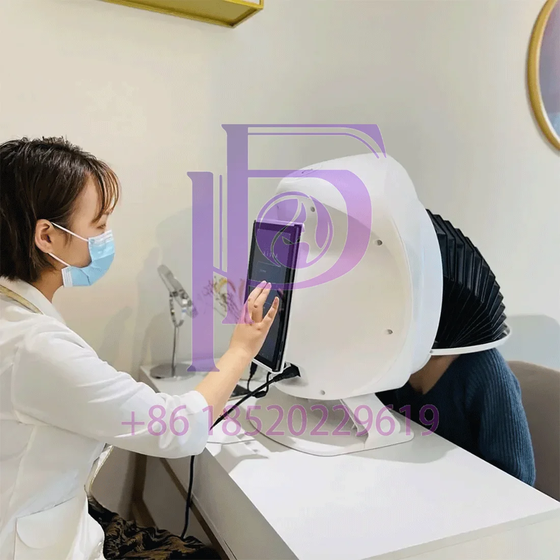 36MP UV色素沈着と水分検出機能を備えた3D AI肌分析機、15.6インチタブレット付きサロンフェイシャル分析用