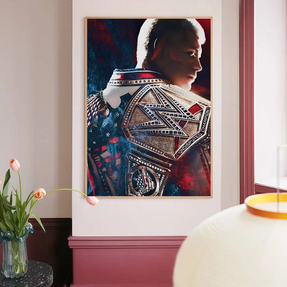 Wwe Game C- Cody R-Rhodes ملصقات عتيقة ورق أبيض لاصق يطبع ملصقات فنية ملصقات جدار