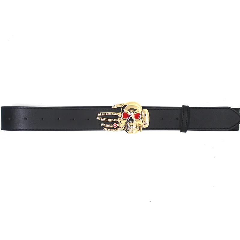 Halloween Gift Teen Belts Trendy Skull Head Claw Buckle Niche Belt Jeans Skirt Accessories Fashion All-Match Personality Belt