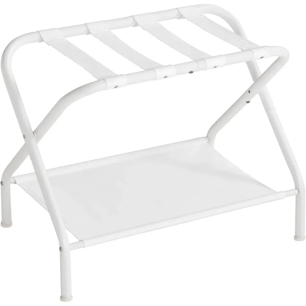 

Luggage Racks, Suitcase Stand with Fabric Storage Shelf, for Guest Room, Bedroom, Hotel, Foldable, 27.2 x 15 x 20.5 Inches