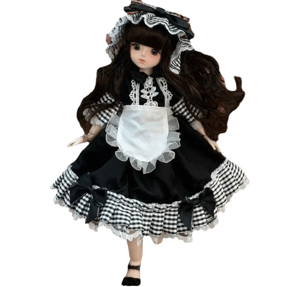 Attractive Eyes 30cm with Clothes Long Hair High Heel Princess Dress Up Anime Ball Jointed Princess Makeup Ball Joint