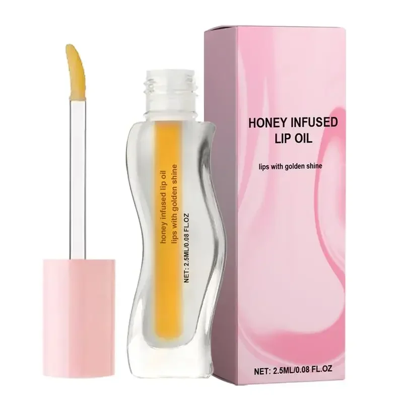 

Honey Lip Oil Honey Shiny Moisturizing Anti-dry Lip Balm Fades Lines Lipgloss Smooth Long-Lasting Moisture Lip Care