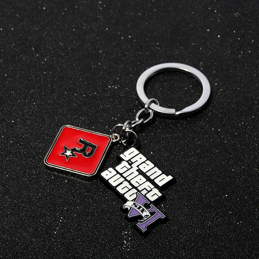 New Style Game PS4 GTA5 Keychain GTA V Grand Theft Auto 5 Star Muti Pendant Keyring For Men Fashion Key Holder Jewelry