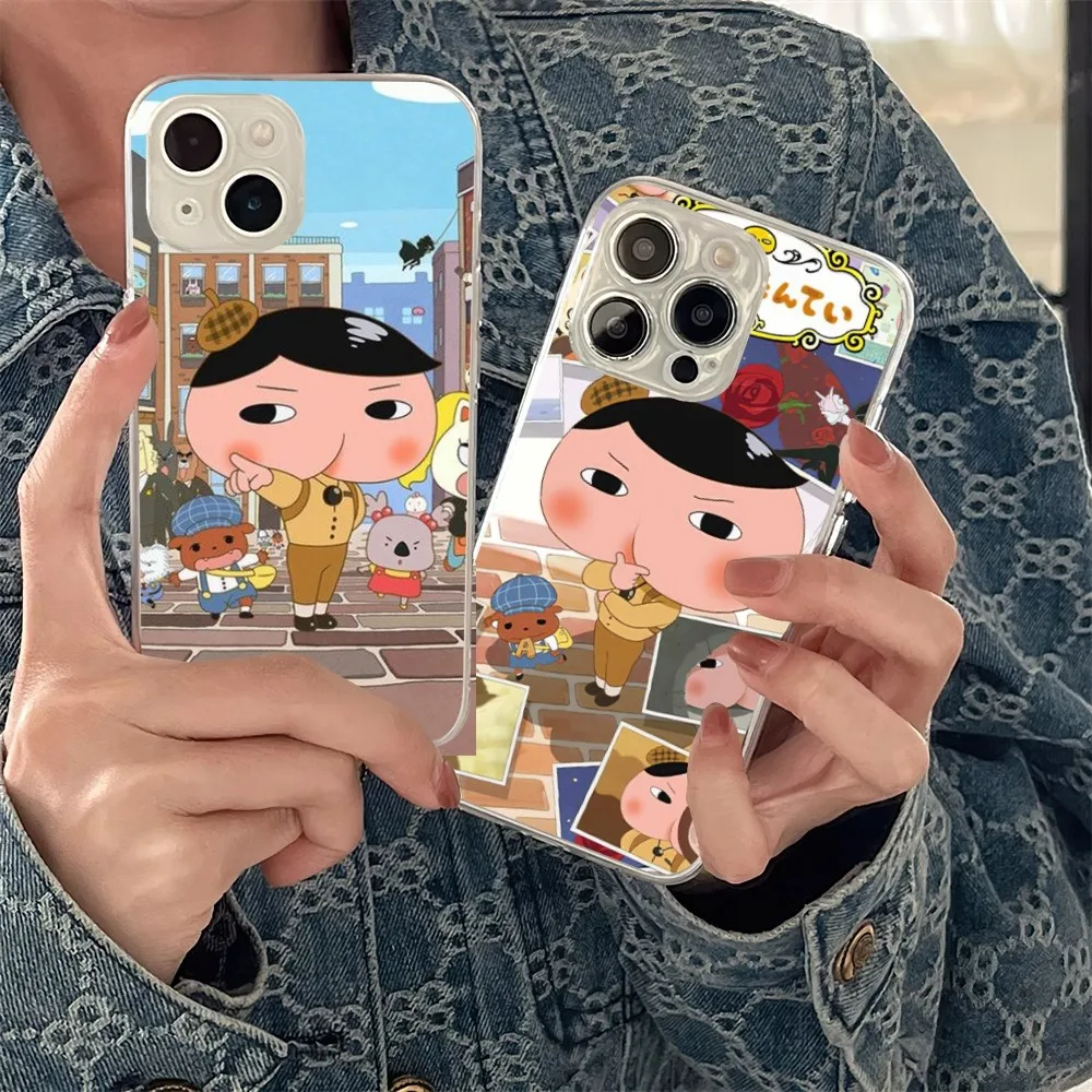 Cute Butt Detective  Phone Case For iPhone 11 12 Mini 13 14 15 Pro XS Max X 8 Plus SE XR Transparent Shell