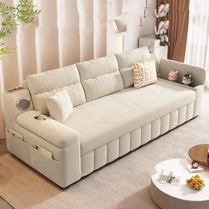 Large Baby Modern Sofas Cozy Relaxing White Recliner Armchair Sofas Floor Daybed Divani  Furniture Living Room image 2