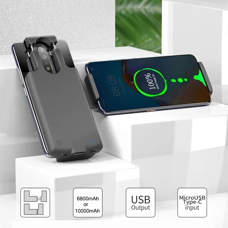 Universal Battery Charger Case for IPhone 13 12 11 Pro Huawei Samsung OPPO Oneplus Google Xiaomi Power Bank Battery Charger Case