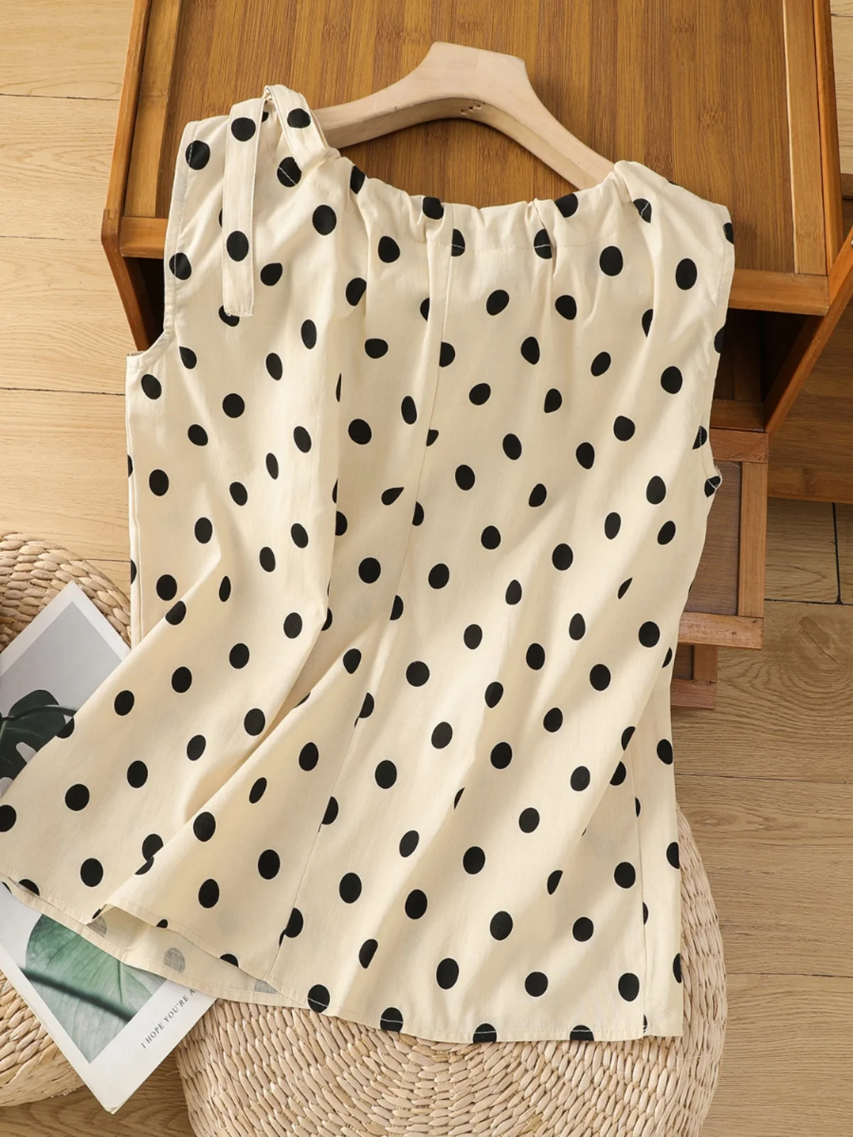 

Новый летний женский свободный топ в горошек Svel irt Sweet ort Faionable, круглый топ из тонкой ткани больших размеров