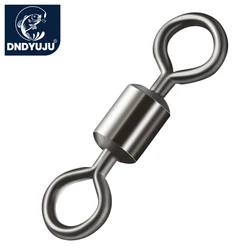 DNDYUJU 50pcs Fishing Swivel Brass Solid Connector Ball Bearing Snap Fishing Rolling Fishhook Lure Solid Ring Tackle