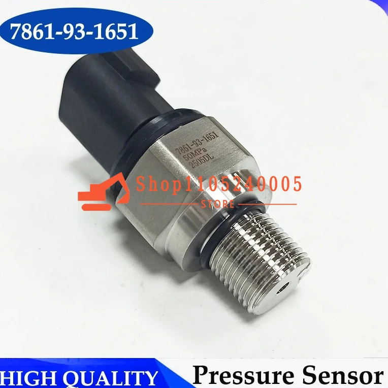 Pressure Sensor 7861-93-1651 for Excavator High-Pressure Sensor PC200-7 PC300-7 PC400-7 WA380-6 D275A 7861931651