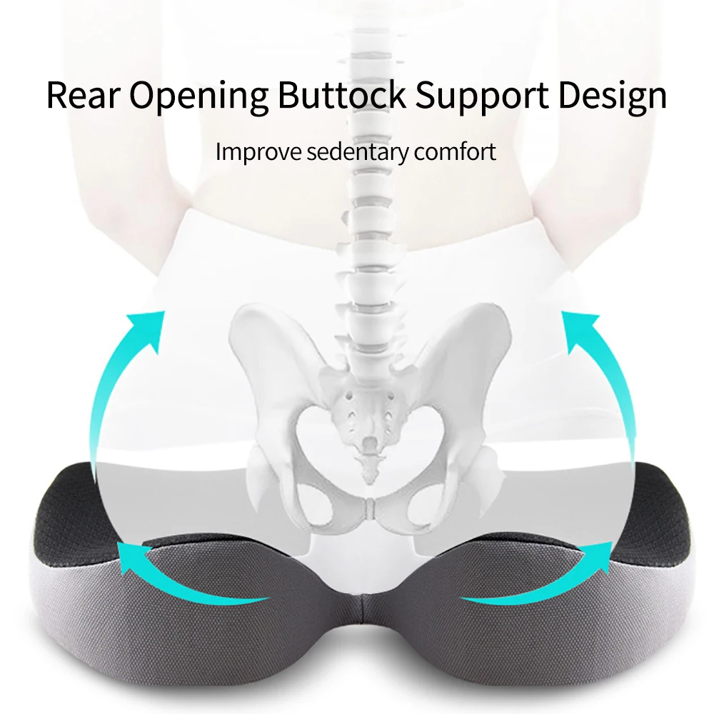 E2 Cushion Non Slip Orthopedic Memory Foam Prostate Cushion Tailbone Sciaticaback Pain Relief Comfort Chair Car Seat Home Mat