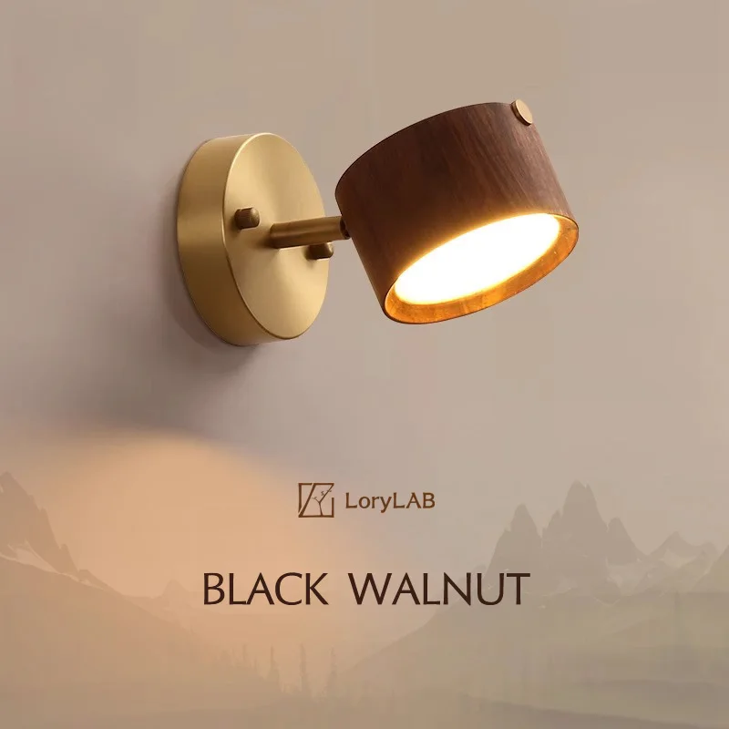 walnut wood and brass base wall lighting modern wabi sabi arandelas interiores corredor corredor foyer sala de estar quarto 01