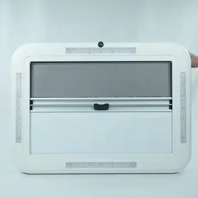 800x500 مللي متر الألومنيوم LED كوة سقف نافذة فتحة ل RV قافلة متنقل مكافحة الحشرات صافي ظلة 70 فتح زاوية ل
