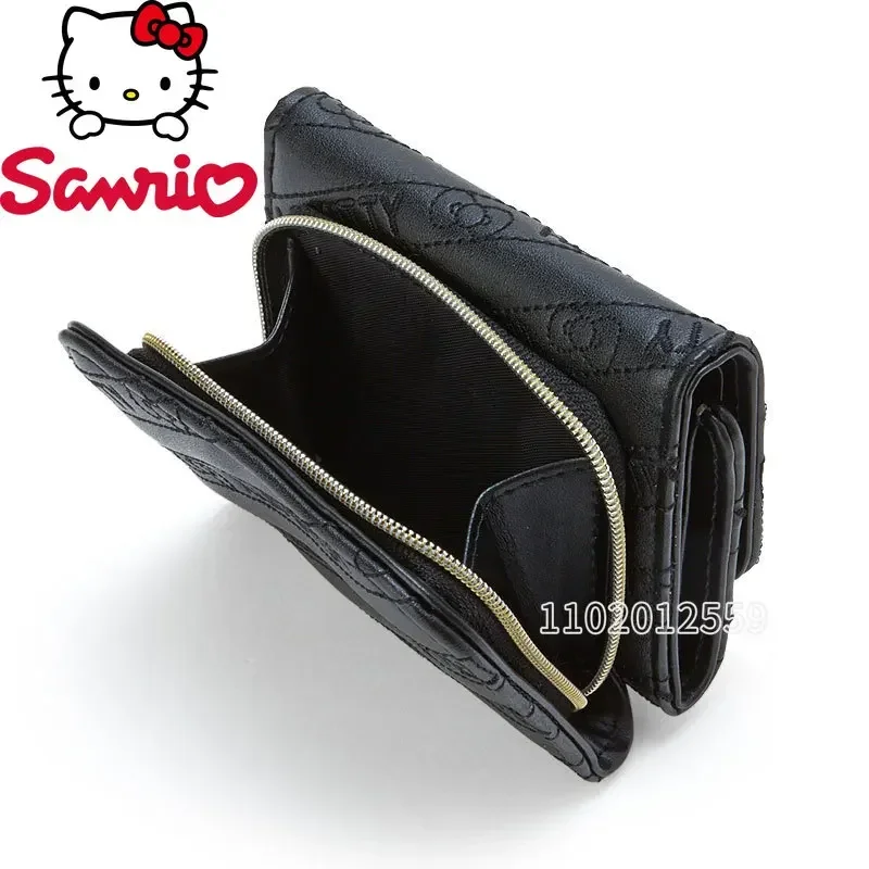 Hello Kitty New Women's Wallet Luxury Brand Original Short Coin Purse Cartoon Girls Wallet Large Capacity Multiple Card Slots