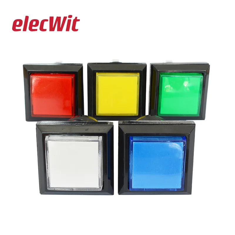 Small square button with light High quality button with light Game machine accessories Small square button with black edge Full