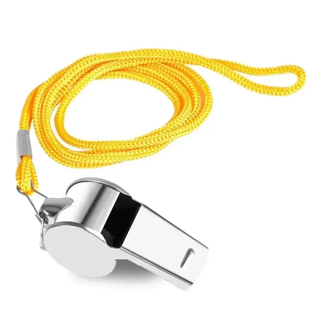 Basketball Loud Metal Whistle Professional With Rope Referee Whistles Strong Wear Resistant Stainless Steel Whistles Party