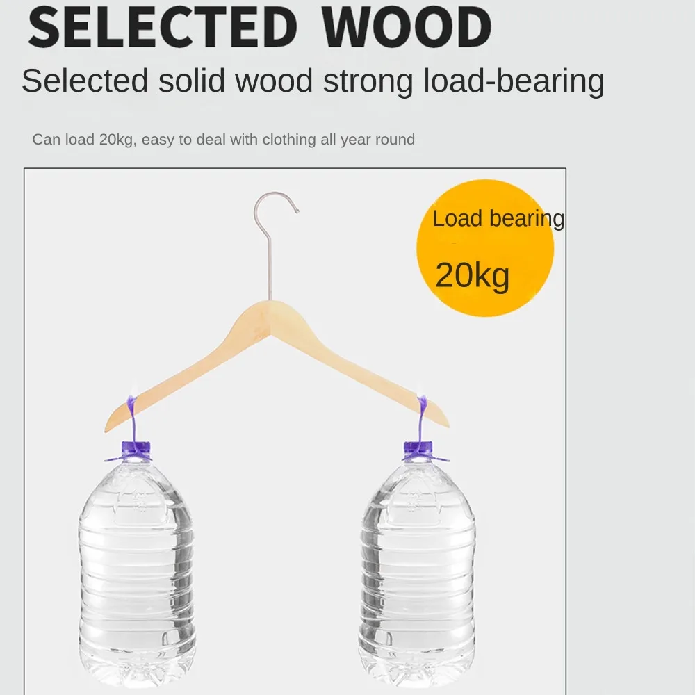 Solid Wood Suit Hangers Underwear Bra Clothespin with Adjustable Metal Clips Space Saving Hanger Pants Organizer Clip Hangers