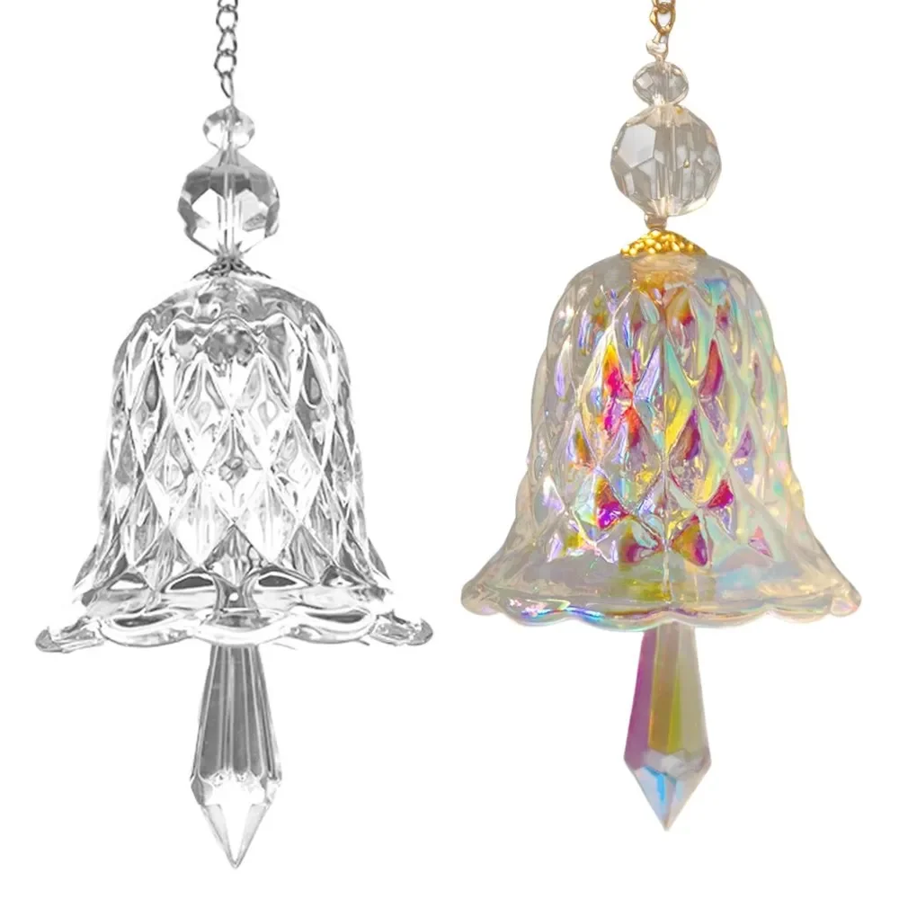 

1Pcs Christmas Crystal Bell Pendant Christmas Tree Decoration New year's eve Holiday Gift Ornament Home Decor Window Supplies