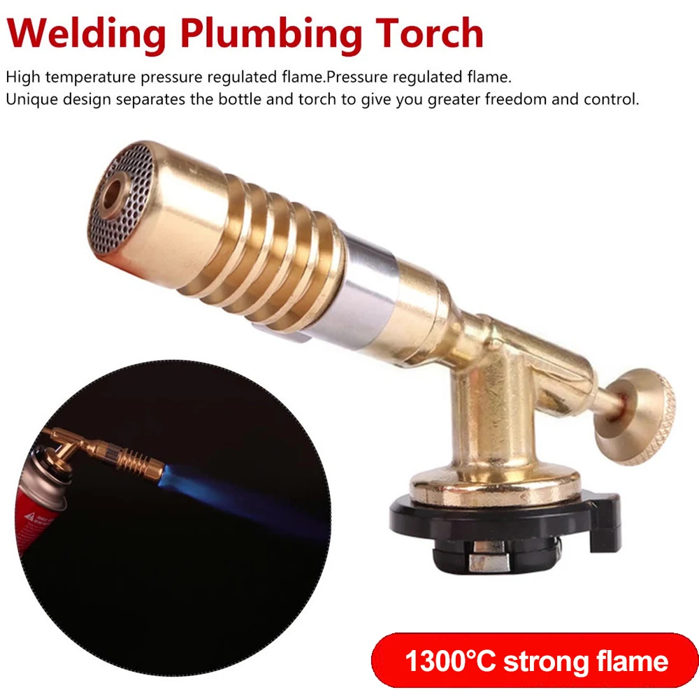 

Portable Flame Gun Blowtorch Copper Flame Butane Gas-Burner Lighter Heating Welding for Outdoor Camping BBQ Spray Gun Gas Torch