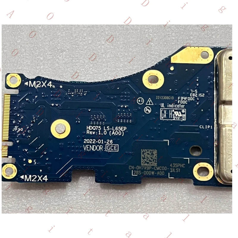 WW For DELL Alienware M17 R5 Laptop USB Board with IR interface LS-L65EP CN-0H7X9P