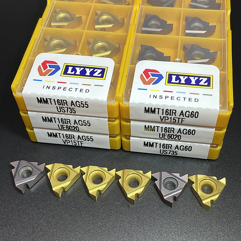 Режущий инструмент MMT16IR MMT16ER AG55 AG60 VP15TF ER6020 US735 CNCThread, твердосплавный инструмент MMT 16ER 16IR, токарный инструмент