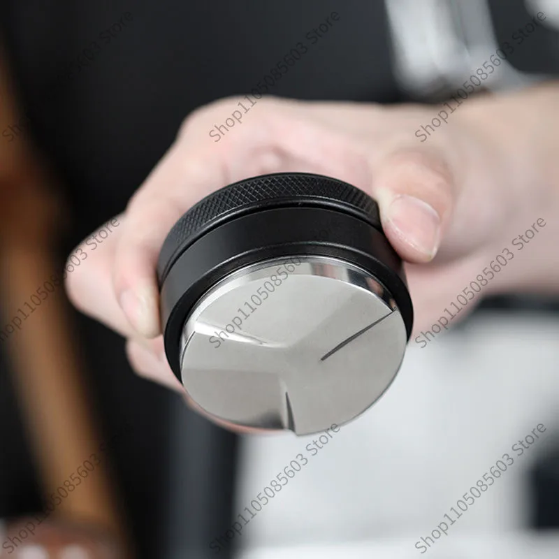 Espresso Coffee Distributor Tamper Kit, Self Gravity Adjustable Height for 51 53 58mm Portafilter