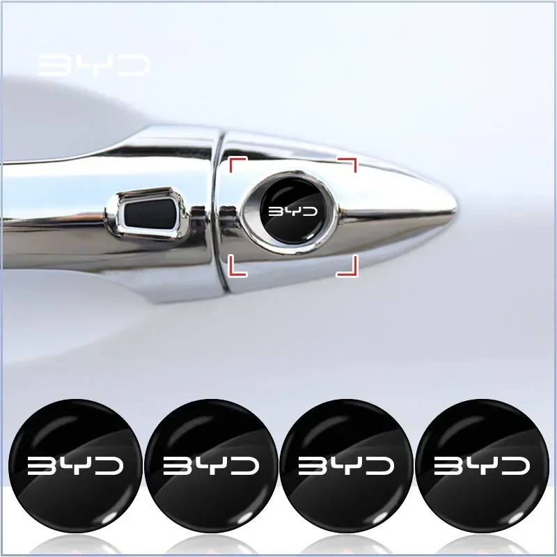 Car Door Lock Keyhole Sticker Auto Key Sticker Emblem Auto for BYD Tang G3 Ea1 Dmi Yuan Plus 2din 2014 F3 E6 Atto 3 Valve Stems