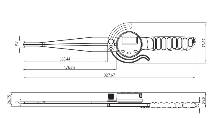 Imagem -03 - Dentro Digital Caliper Gage 12.7257 mm Profundidade Jaw 160 mm 0.1 mm