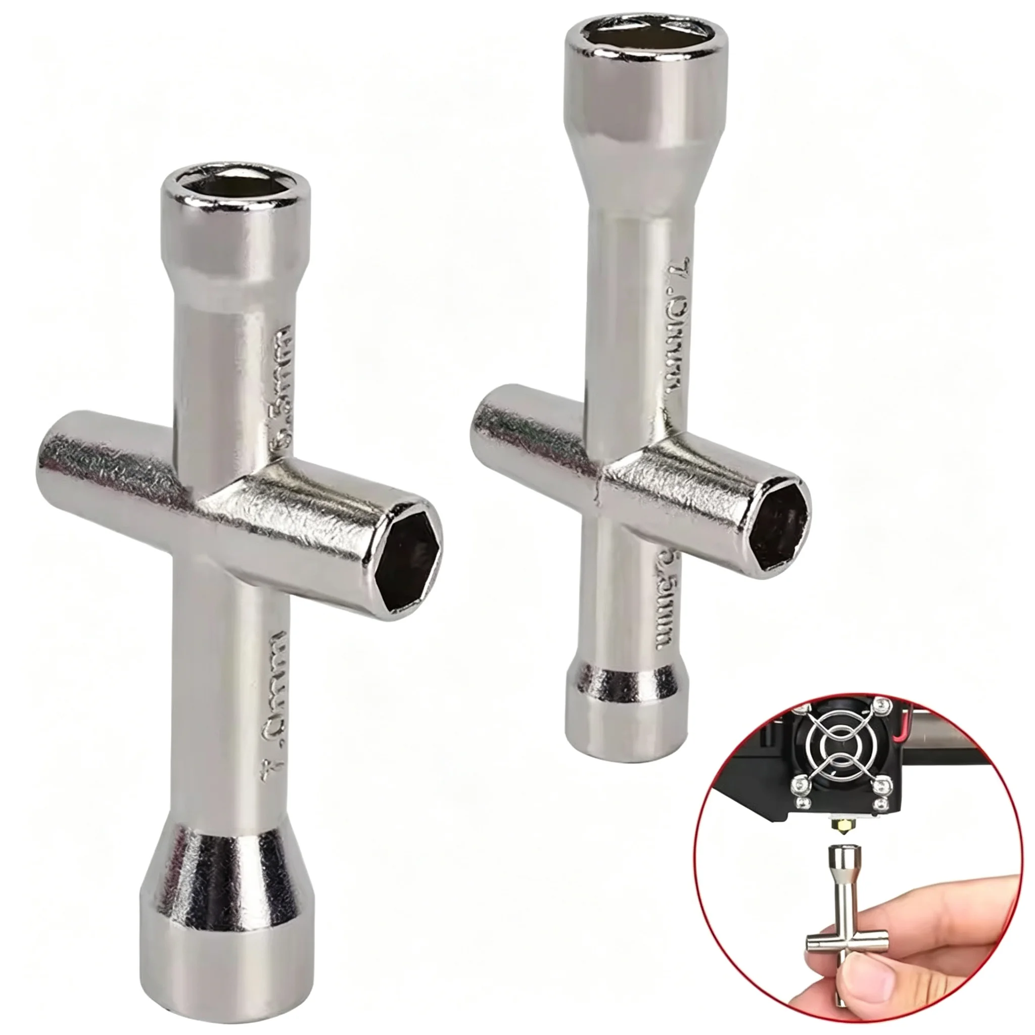 4 in 1 Mini Hex Cross Wrench Tool for M2 M2.5 M3 M4 Screws Nuts Hex Standoffs for RC Models Upgrade Parts