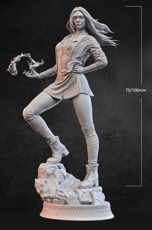 

1/18 Scale Die-cast Resin Figure Model Assembly Kit Bloody Witch Model 100mm Needs To Be Assembled and Unpainted