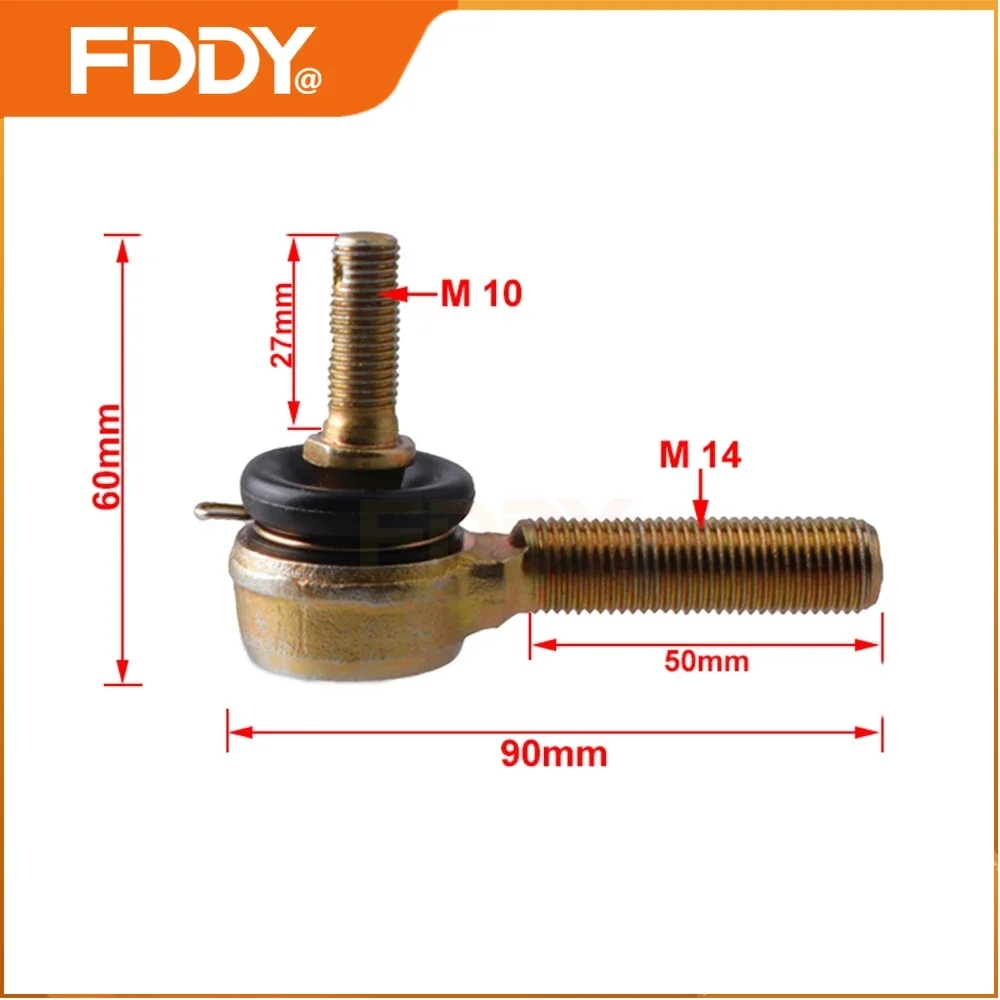 FDDY M10-M14x60mm Adjustable Ball joint Kit For 50 70 90cc 110cc 125cc Chinese 4-Wheel ATV Go Kart UTV Buggy Quad Bike Replace P