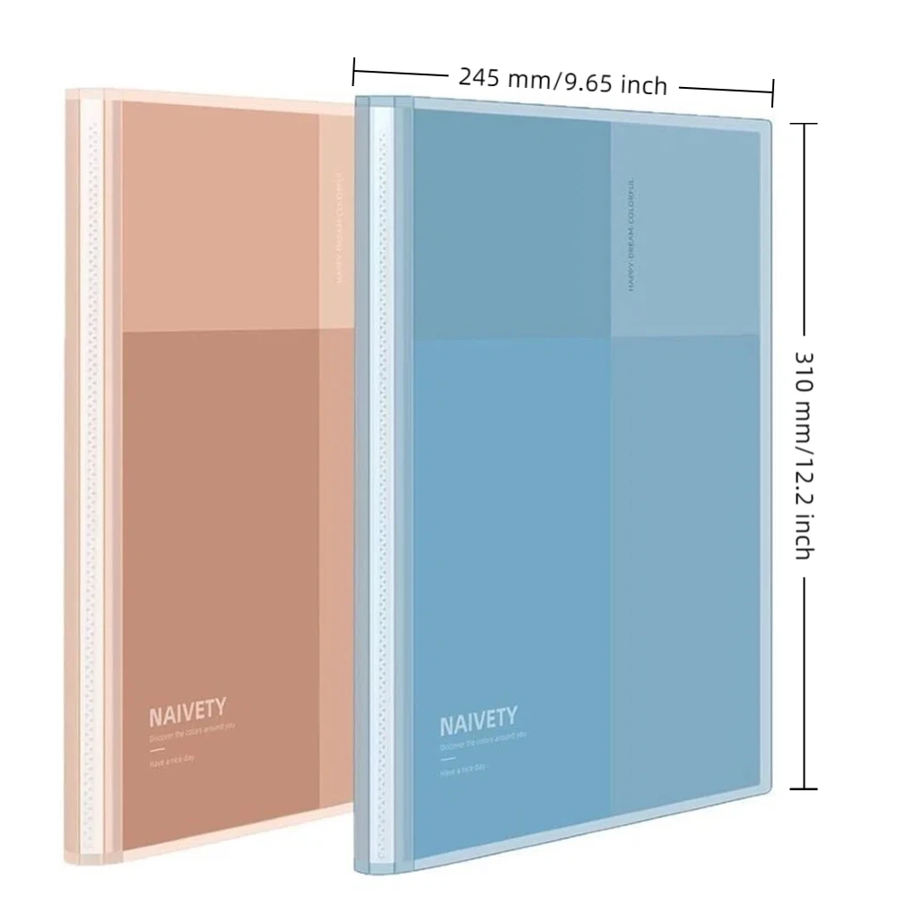 1Pc Multi-Layer A4 Side Transparent Thickening Folder - 30/60 Pages Office and School Supplies High Quality File Cover