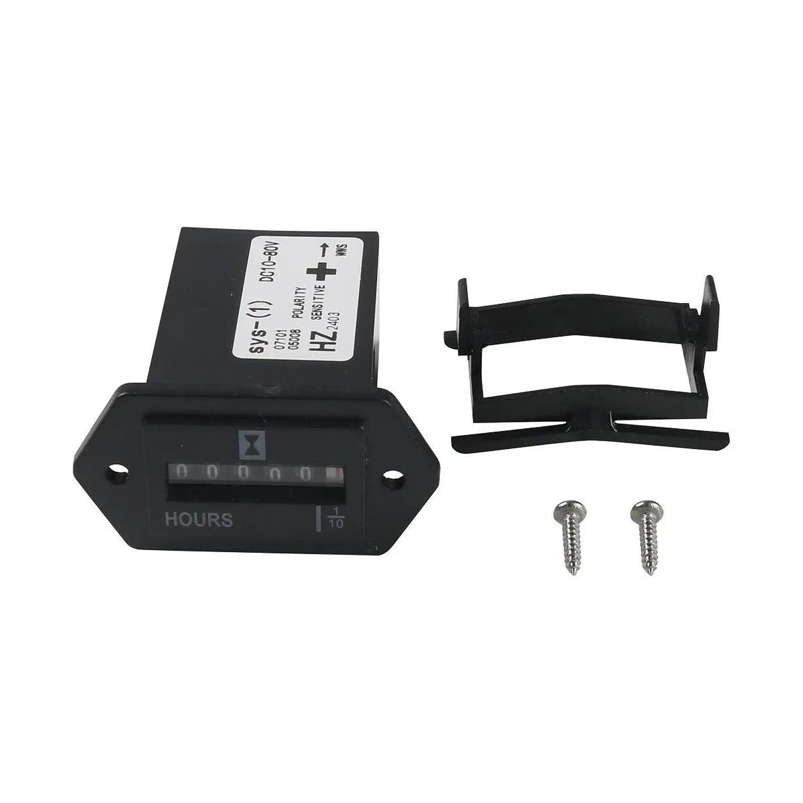 Mechanical Hour Meter Gauge Non Resettable Dustproof High Precision Timer for Engine Monitoring in Boats and Tractors