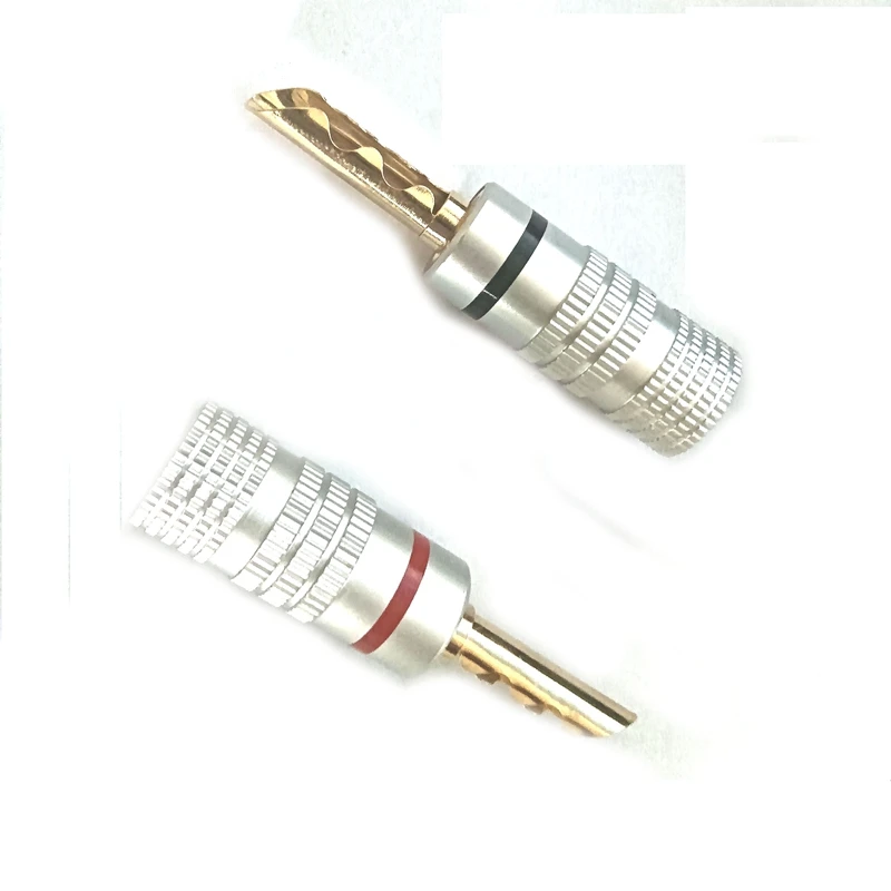 8pcs 4mm Speaker Cable BFA Banana Plugs Corrosion-resistant Copper Plated Speaker Banana Plugs HIFI Audio Cable Connectors