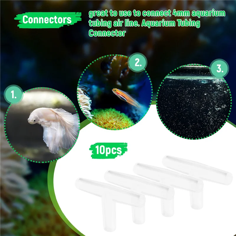 

Plastic Tee Shape Aquarium 3-Way Air Valve Connectors 10 Pcs White CNIM Hot