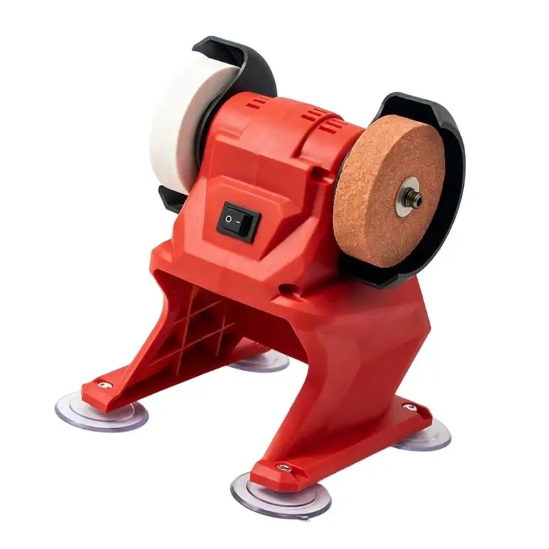 21 V Akku-Schleifmaschine, Doppelschleifscheibe für Metall, Holz, Polieren, Saugbasis, tragbar, 5500 U/min, einfaches Werkzeug – Detail 8