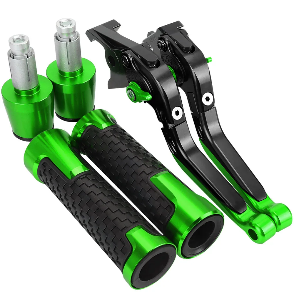 

Motorcycle Aluminum Adjustable Extendable Brake Clutch Levers Handlebar Hand Grips ends For KAWASAKI ZX6R ZX-6R 2005 2006 ZX 6R