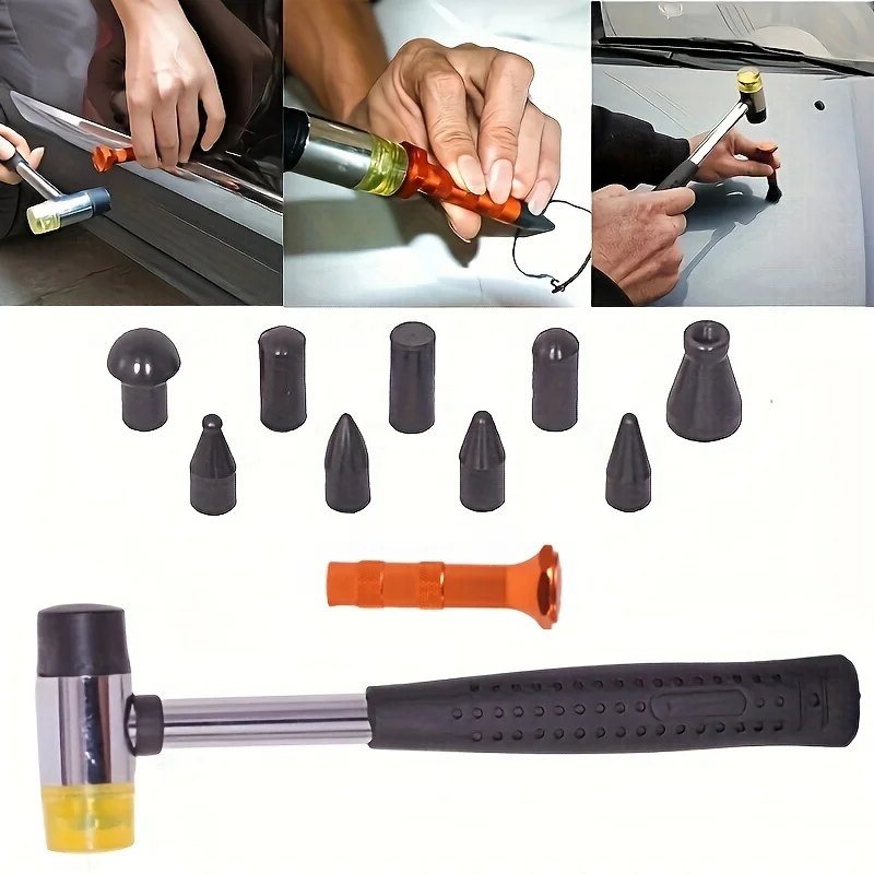 Car Non-destructive Dent Pit Dent Repair Repair Kit - Auto Body Sheet Metal Paintless Dent Puller with Multiple Size Suction Cup