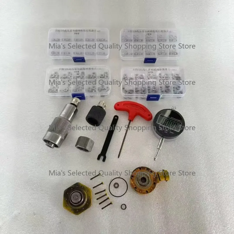 For  320D Pump Solenoid Valve Stroke Travel Spring Adjusting Washer Gasket Repair Tools