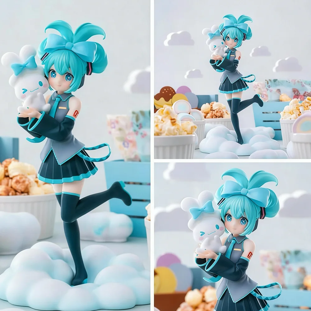 21 cm Hatsune Miku X Cinnamon Dog, handgefertigtes Animations-Peripherie-Sammelmodell, Dekorationsartikel, Geschenk, sofort lieferbar. – Detail 2